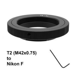 T2용 T2-Nik F(M42x0.75) 마운트 렌즈 - NIKON호환 D800 D610 등을 위한 F 카메라 어댑터 링 T2-F T2-AI