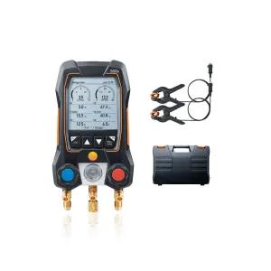 Testo 디지털 매니폴드 게이지 냉동 공기 압력 게이지 세트, 냉매 매니폴드 게이지 세트, 클램프 프로브 도