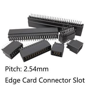 PCB 골드 핑거 소켓 관통 구멍, 에지 카드 커넥터 슬롯, 2.54mm 피치, 6P, 8 P, 10P, 12P, 16P, 20P, 26P,