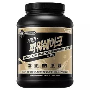 칼로바이 퍼펙트 파워쉐이크 아이솔레이트 블렌드 단백질쉐이크 곡물맛 60회분 1.8kg 1개 운동 단백질 헬스