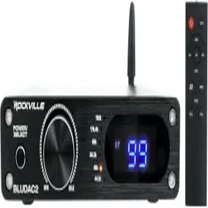 록빌 BLUDAC2B 75W x 2 고해상도 192K DAC 앰프 홈 블루투스 수신기 광/서브 출력 USB-C 가정용 오디오용