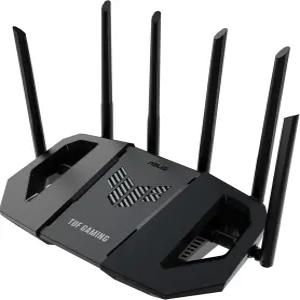 ASUS TUF 게이밍 BE6500 WiFi 7 라우터 - 듀얼 밴드 최대 6.5Gbps 무선 게임 가속기 멀티 링크 작동(MLO)