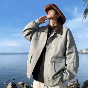빈티지 가을 남성 PU가죽 트렌드 점퍼 재킷 상의 코트 OP3