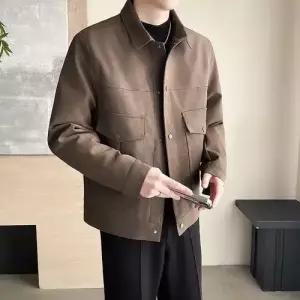 캐주얼 가을 남사친 숄카라 재킷 가죽 오버사이즈 점퍼 OP3
