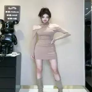 치마 원피스 여친 미니 트렌디 봄가을 오프숄더 아이템 힙업 언밸런스 폴라 HT3