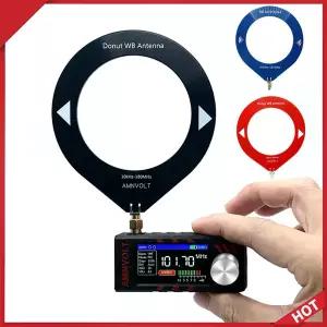 dmb안테나 10khz-180mhz 도넛 WB 안테나저임피던스 컨버터 포함 미니 소형 링 안테나 MW/SW 중파 단파