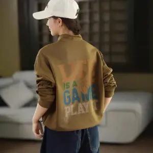 여친 면 니트 빈티지 캐주얼 가을 레터링 상의 뒷판 보이기 날씬해 풀오버 스트링 긴팔 밑단 맨투맨 1PICK3