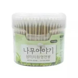 [골드스마일]bns 위생적인 나무스틱 원형 면봉 300개