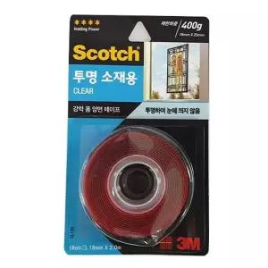 TBZ 투명 폼 양면테이프 18mmx2m 문구류 테이프용품