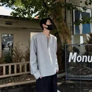 남사친 캐주얼 가을 맨투맨 숏 긴팔 패드 반집업 상의 패피3