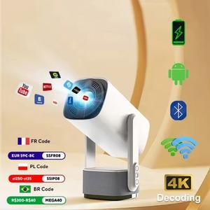 빔프로젝터 2026KaiAqua 프로젝터 내장 배터리 LED 시어터 프리 스타일 Xiaomi IOS 안드로이드 720P 야외 1080P 4K