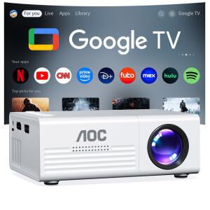 빔프로젝터 AOC 미니 프로젝터 TFT LCD Wifi 블루투스 스마트 시네마 야외 극장 고화질 미디어 플레이어