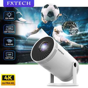 빔프로젝터 스마트 프로젝터 8K Wifi6 HY300 안드로이드11 290ANSI 듀얼 WIFI 올위너 H726 BT5 1280 720P 홈시네마 야외 휴대용