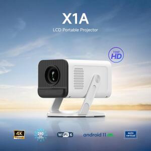 빔프로젝터 살랑에 4K 프로젝터 영화 감상용 안드로이드11 홈시어터 키스톤 보정 블루투스5 WIFI6 휴대용 주광 조명에서도 시청 HD LED