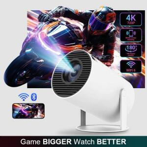빔프로젝터 HY300Pro 야외 휴대용 프로젝터 미니 4K 디코딩 5G WiFi BT 720P HD 160 시어터