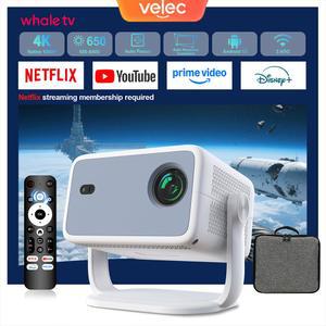빔프로젝터 벨렉 프로젝터 TP350NTV 650 ANSI 1080P 4K 자동 초점 BT5 WIFI6 안드로이드 13 휴대용 야외 비디오 스마트 시어터