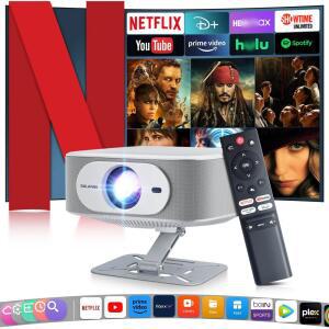 빔프로젝터 Salange Netflix 프로젝터 P92MAX 스마트 안드로이드 13 1080P BT5 WiFi6 12000L 전자 초점 자동 Keyston 4K 영화 HD 시네마