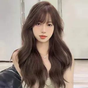[골드스마일]내추럴 웨이브 긴머리 통가발 브라운 롱가발 긴머리통