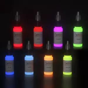EIPTWH UV 타투 잉크 세트 타투용 8가지 색상 15ml 형광 아티스트 용품용 세이프티 앤 바이브런트