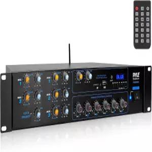파일 랙마운트 블루투스 전력 4200W 최대 6채널 오디오 수신기 믹서 멀티채널 스위칭 노래방 또는 PA USBA