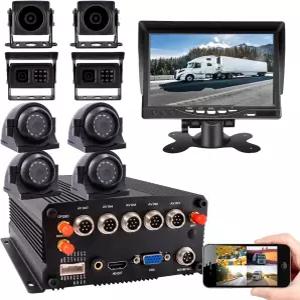 트럭/RV/버스용 방수 자동차 카메라 8대가 장착된 PC폰 GPS WiFi 4G 080P AHD 차량용 DVR MDVR 비디오 의