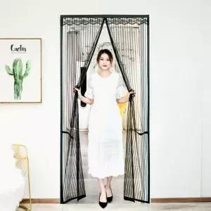 Jon 현관문 모기장 90x210cm 스트라이프 블랙 Gyc5+7swq