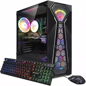 STGAubron 게이밍 PC 컴퓨터 데스크톱 인텔 10세대 G5905 3.5G 라데온 RX 580 8G 16G DDR4 1T SSD WiFi 6