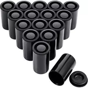 캡이 있는 JOVITEC 블랙 20팩 필름 용기 뚜껑이 35mm 빈 카메라 릴 보관 케이스 현상 튜브 소형 액세서리