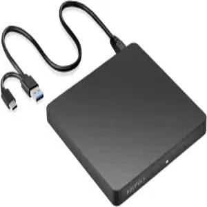 노트북용 ROOL 외장 CD/DVD 드라이브 USB 30 및 USBC 초슬림 05인치 고속 플레이어 버너 리더 라이터