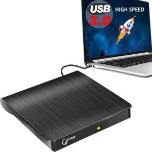 고테가 외장 DVD 드라이브 USB 30 휴대용 RW 노트북 데스크톱 PC Windows Linux OS Mac Bla과 호환되는 CD