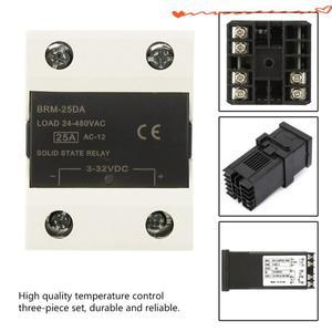PID 온도 컨트롤러 조절기 AC 디지털 키트 0 400 ℃ + 25A SSR 1m M6 K 타입 열전대