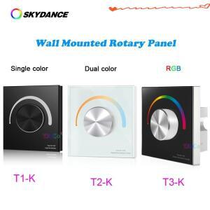 로터리 패널 디밍 벽 스위치 단색/이중 색상/CCT/RGB LED 스트립 컨트롤러 손잡이 조광기 DC12-48V