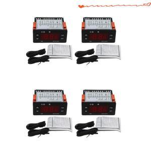간편한 사용 4X ETC-974 디지털 온도 컨트롤러 마이크로컴퓨터 조절기 냉동 알람 220V NTC 센서