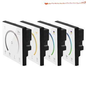 터치 패널 컨트롤러 DC12V 단색 CCT RGB LED 스트립 조명 유리 조광기 벽 장착 스위치 테이프