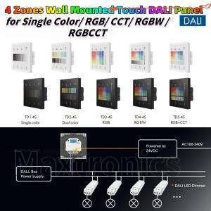 4존 벽걸이형 터치 DALI 패널 TD1-4SH DT6 디밍 CCT/RGB/RGBW/RGB+CCT 24VDC LED 스트립 디머용 스위치