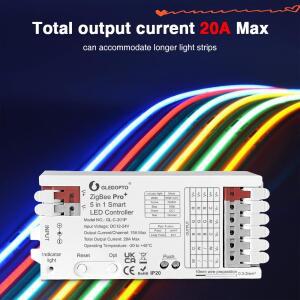 미니 ZigBee 3.0 LED 컨트롤러 5in1 12V 20A 조광기/RGB/RGBW/RGB+CCT/CCT 스트립 조명 Alexa Google 홈 AP