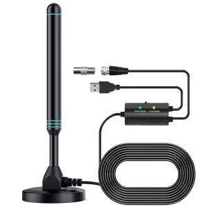 dmb안테나 고화질 디지털 TV 안테나 마그네틱 베이스 4개 장거리 수신 VHF UHF 증폭 적합