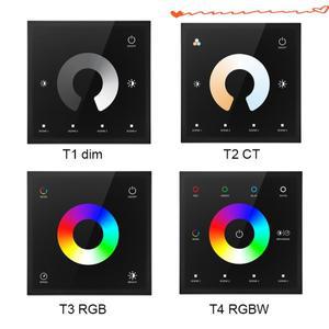 LED 단일 스트립 디머 DC 12V-24V 5050 2835 조명 벽 터치 패널 RGB 컨트롤러