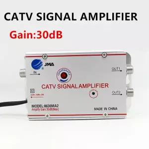 dmb안테나 이득 30DB 케이블 TV 분배기 증폭기 1 in 2 Out 20dB CATV 안테나 신호 부스터 장비 45Mhz 860MH