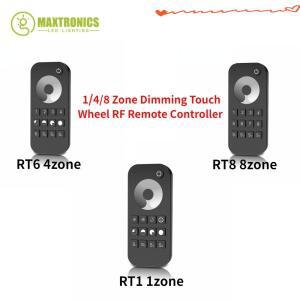 5050-3528 2835 단일 색상 LED 스트립 라이트 테이프용 조광 터치 휠 RF 리모컨 RT1 존