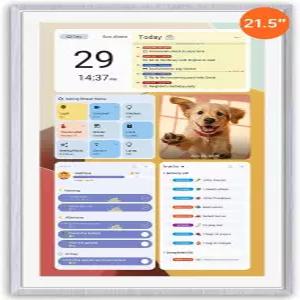 Apolosign 21.5인치 디지털 캘린더 듀얼 모드 스마트 월 플래너 구독 없음 앱 설치 동기화 가족 일정용