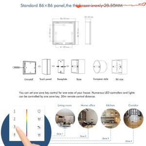 스카이댄스 벽걸이형 터치 패널 리모컨 배터리 구동 CCT/RGB/RGBW/디밍 2.4G RF LED 스트립 램프용 컨트롤