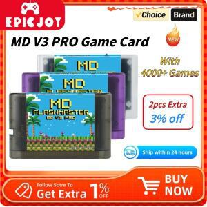 EPICJOY 메가 드라이브 V3.0 프로 카드 4000 in 1 8GB TF 포함 SEGA 제네시스 마스터 게임 콘솔용