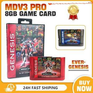 MDV3 프로 3000 in 1 메가드라이브 제네시스 게임 카트리지 8GB TF 카드 SEGA 콘솔 지원 32배