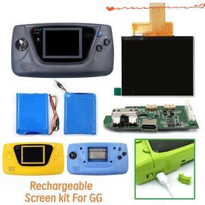 충전식 3.7V 6000mAh 고휘도 3.5인치 640480 레트로 픽셀 HD IPS 백라이트 LCD 디스플레이 키트 (SEGA 게임