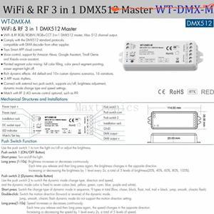 투야 WiFi 3 in 1 DMX512 마스터 WT-DMX-M RGB/RGBW/RGB+CCT LED 픽셀 다이내믹 효과 구글 알렉사 스마트