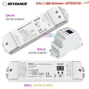 스카이댄스 DT6/DT8 DALI LED 디머 12-48V / 4채널 또는 컨트롤러 (단일 색상/CCT/RGB/RGBW 스트립용)