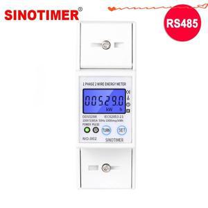 단상 AC 230V 80A 에너지 미터 KWH RS485 Modbus RTU 통신 펄스 출력 소비 계측기