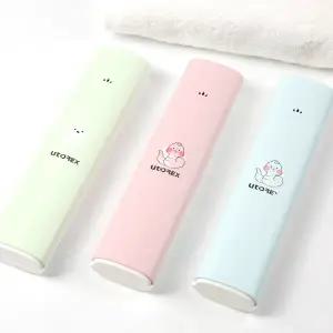 유토렉스 UV-C 무선 충전식 휴대용 칫솔살균기 폴라곰 여행 학교 사무실 UTC-29 핑크