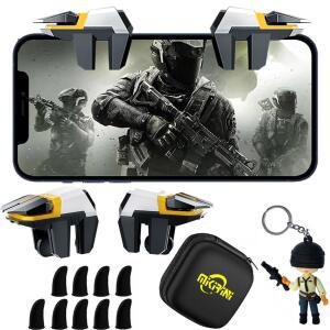 Mikirini 13 in 1 Android 휴대폰 및 iPhone용 게임 컨트롤러, PUBG 모바일 / 나이브스 아웃 콜 오브 듀티 프리 파이어 (소년)와 호환되는 트리거